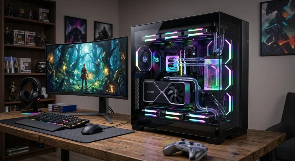 Una de las mejores alternativas de PC gaming potente con iluminación RGB para jugar